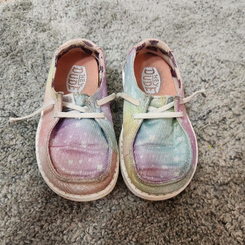 Hey Dude Rainbow Tye Die Sparkle Stars Size 8T